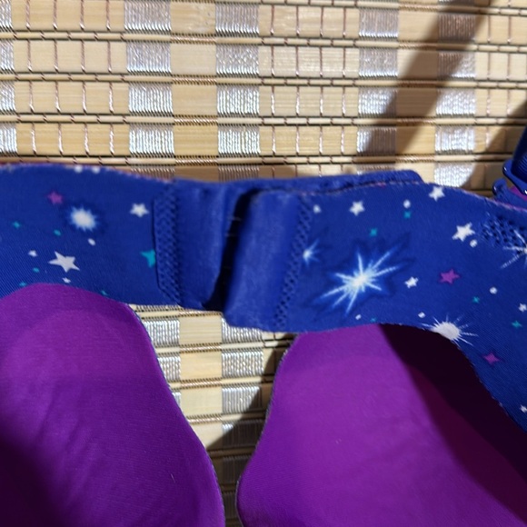 Victoria's Secret Secret Embrace Push Up Bra Blue Night Sky Sparkles 32C - Picture 11 of 14